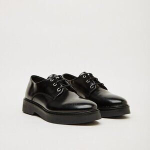 Shoe the Bear black leather chunky oxford shoes
